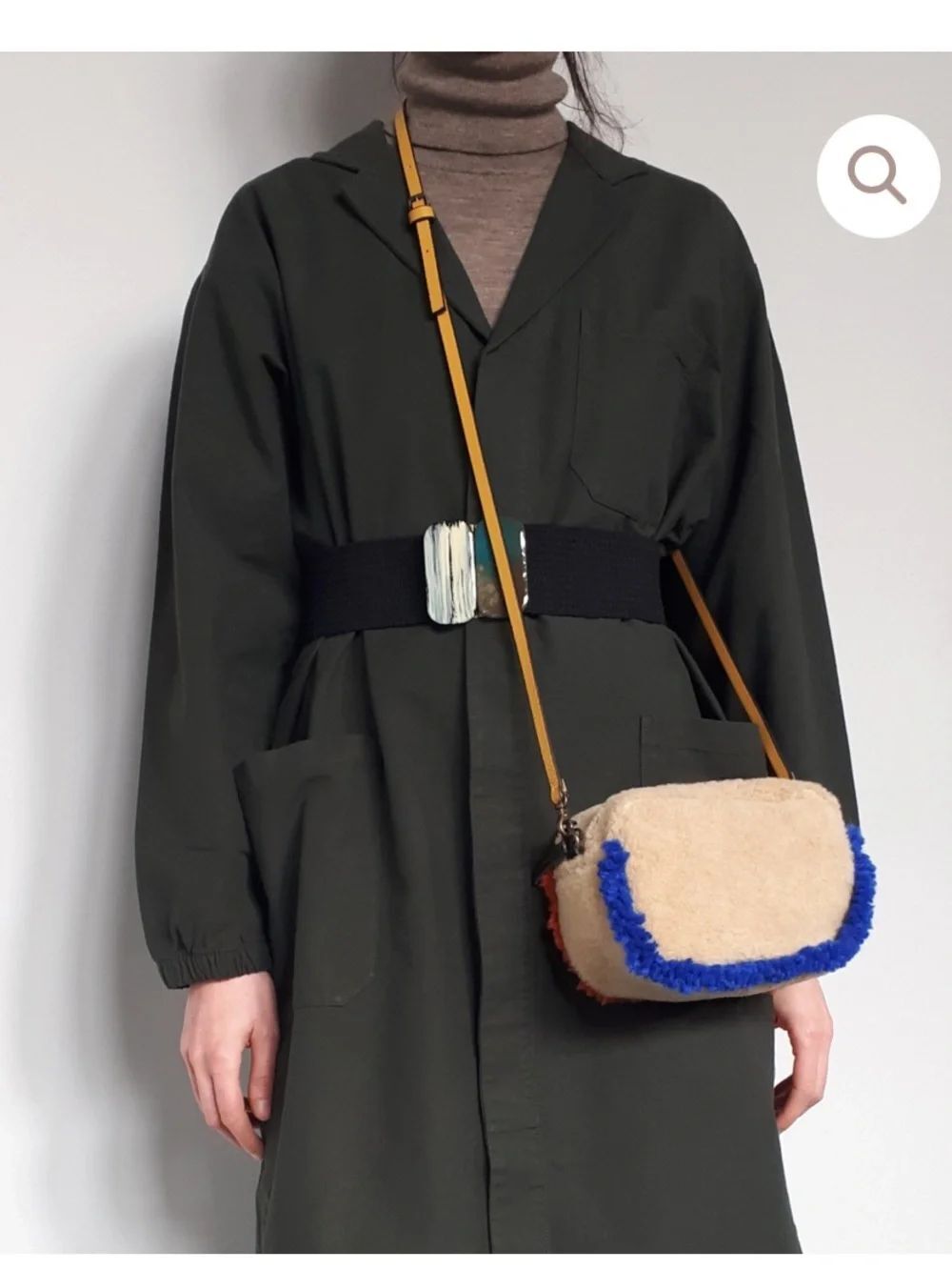 AnthropologieโEXQUISITE J Shearling Colorblock Crossbody Bag NWT